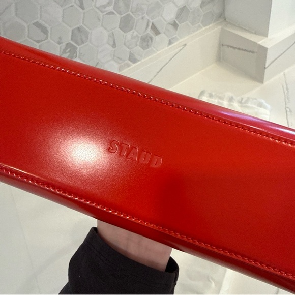 NWT Staud Scotty Bag Tomato Red - Picture 7 of 14